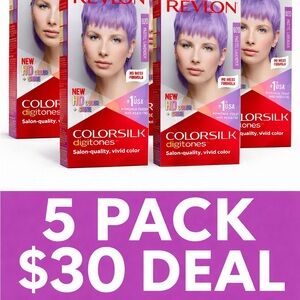 5x Revlon Colorsilk Digitones 92D Pastel Lavender Purple Hair Dye — 5 for $39
